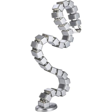 Kit de gestion des câbles sous le bureau, organiseur de câbles flexible et réglable avec quatre points d'entrée pour les bureaux à domicile, argent, 120 cm