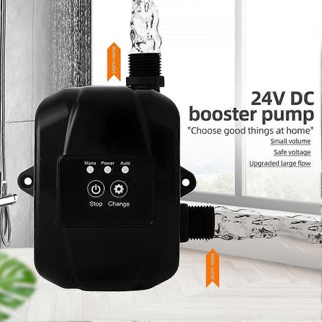 Surpresseur d'eau automatique 24 V pour douche domestique, pompe de recirculation d'eau, blanc, prise UE (1/5)