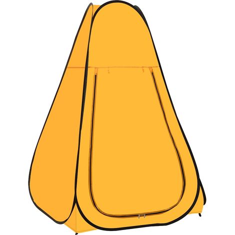 Pop Up Shower Tent Yellow vidaXL