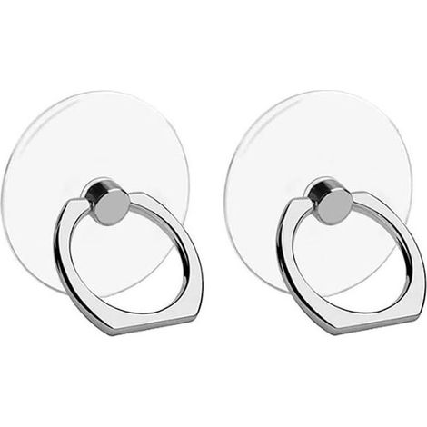 HOXILEELEO - Supporto telefono cellulare trasparente con anello di supporto per telefono cellulare trasparente, supporto universale loop, rotondo, per vari telefoni cellulari (1/5)