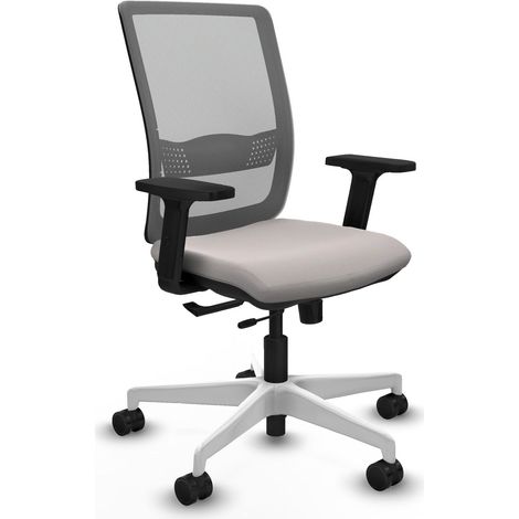 Sedia da ufficio piqueras y crespo Haches bianco ecopelle rete (1/2)