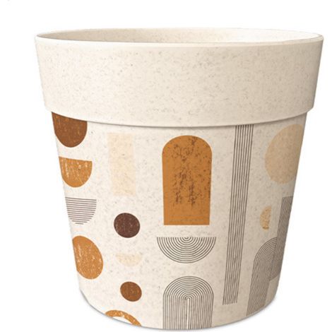 Cache-pot en bambou motif graphique 8 cm (1/2)