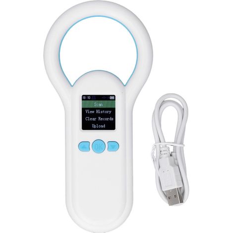 Irovami Lecteur puces animaux 134.2kHz – TFT 1.44″, 500 enregistrements – Idéal pour chien, chat, suivi (1/5)