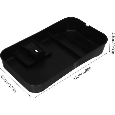 Bac D'évaporation en Plastique Noir pour Congélateur et Réfrigérateur, Accessoire Essentiel pour Éviter les Fuites et Maintenir un Environnement Sec, Dimensions 7x3.7x1 Pouces (1/4)