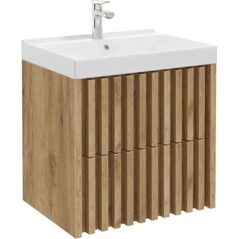 Swiss Aqua Technologies Mueble de baño con lavabo SAT Delano 60x46 cm roble mate (DELANO60ZDUM) (1/3)