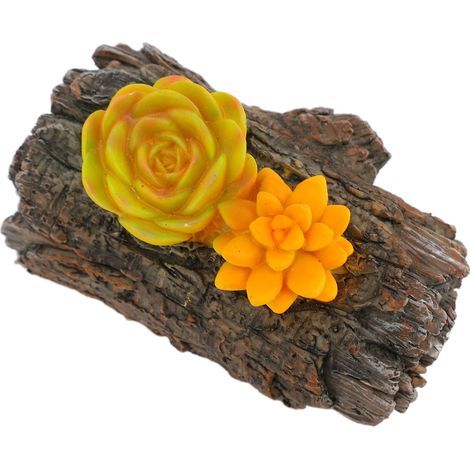 Cache clé de jardin fausse souche en résine coffret dissimulé anti intempéries pour clé de secours (1/5)