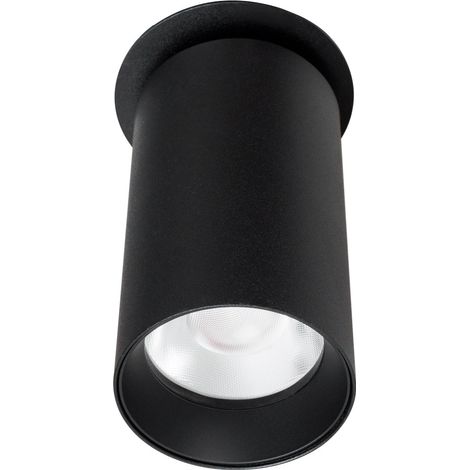 Faretto incasso tubolare nero tondo LED 9W 3000K Maxlight (1/3)