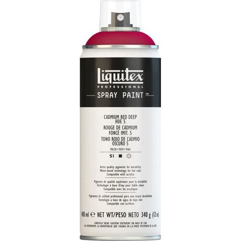 Bombe de peinture - Rouge de cadmium foncé n°5 - 5311 - Acrylique - 400ml - Liquitex (1/2)
