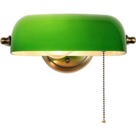 Grüne Retro-Wandleuchte aus Glas: Vintage-Design (für Schlaf- und Wohnzimmer) (1/5)