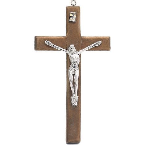 Articles de prière exquis pour l'église, pendentif croix en bois représentant Jésus, cadeau décoratif pour W (1/5)