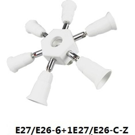 Fourniture de douilles et de supports de lampe universels courts E27/E40 vers 6+1E27 - produits certifiés en vente directe