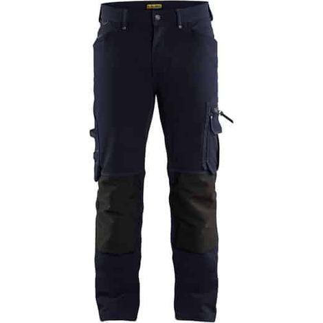 BLAKLADER Pantalon stretch 4D sans poches flottantes X1900 - 19891644 - Bleu très foncé - 50 - Jambes standards (1/2)