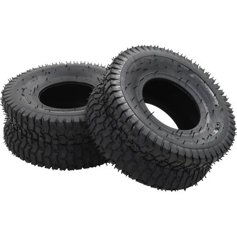 Set ruedas y cámaras de aire de carretilla caucho 15x6.00-6 4PR vidaXL (1/2)
