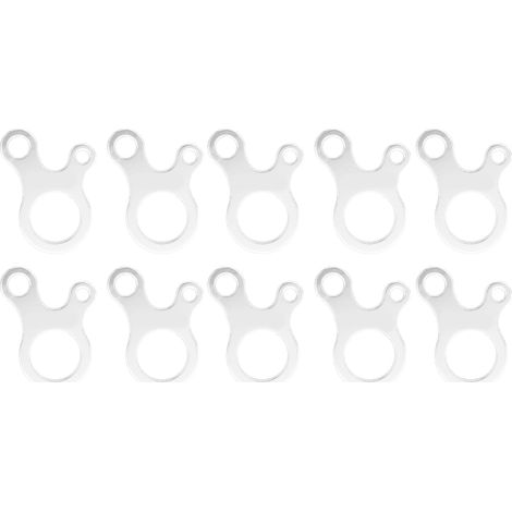 Serre-corde ajustable 3 trous pour tente, camping, randonnée et activités extérieures, couleur argent (1/5)