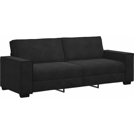 3-Sitzer-Sofa Schwarz 220x78x84 cm Samt vidaXL