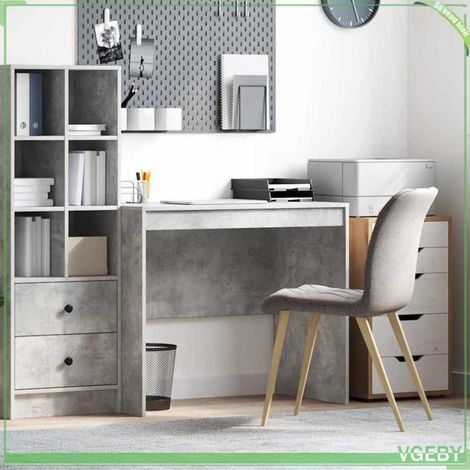 Bureau - ABI - Gris béton - Bois d'ingénierie - 90 x 50 x 76 cm (1/5)
