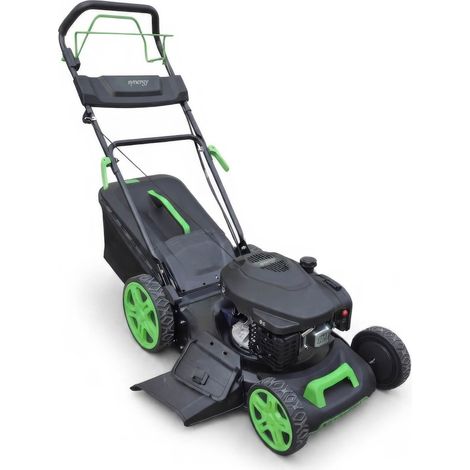 Cortacésped Gasolina 200cc 51cm autopropulsado, mulching, saco 65L, chasis reforzado, tracción trasera, corte profesional (1/4)