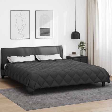 Winterbettdecke Anthrazit 200 x 200 cm Mikrofaser