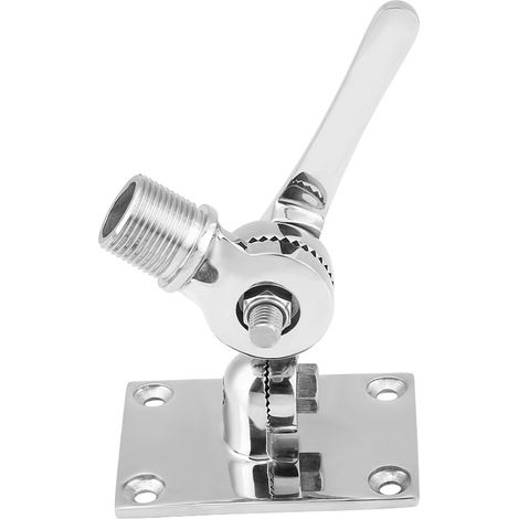 Support de Base d'Antenne,  316 Bâti de Toit de Base d'Antenne Base de Montage d'Antenne Radio de Double Antenne en Acier Inoxydable 316 Réglable pour Antenne Marine.