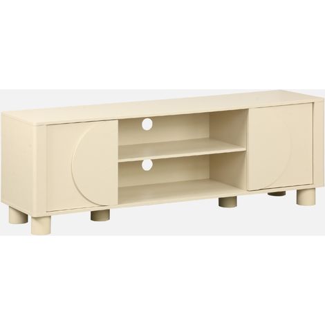 Mobile TV esotico effetto legno di mango 2 ante reversibili, 155cm