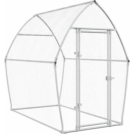 Maison Exclusive - Cage pour poules argenté 200x105x182 cm acier galvanisé
