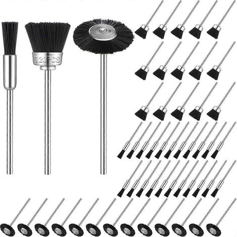Ensemble de 120 brosses métalliques, brosses stylo pour outils rotatifs, brosses à godet. (1/5)