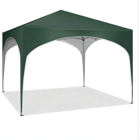 Barnum pliant 3 x 3 m vert, imperméable, anti-UV, structure métal renforcée, hauteur réglable 250 à 258 cm, idéal terrasse, jardin et camping - CHICFURN (1/5)