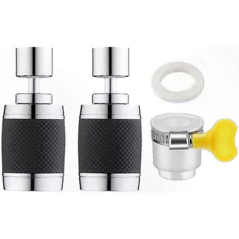 Wasserhahnkopf mit 360° drehbarem Adapterfilter, Wassersparer und Druckverstärker für Küchenspülen, Sprühkopfzubehör (1/5)