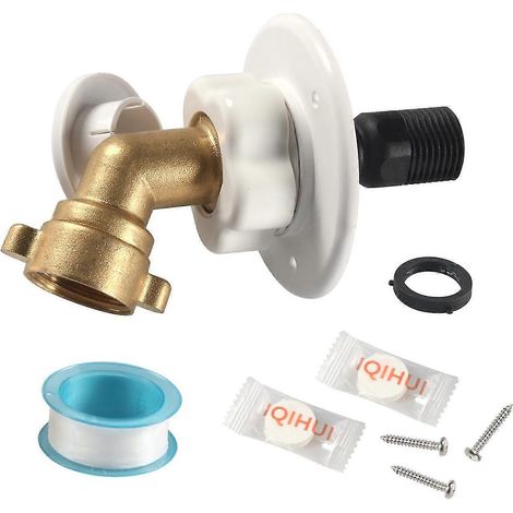 Kit d'arrivée d'eau de ville pour camping-car avec clapet anti-retour et joint d'étanchéité, raccord en laiton robuste pour caravane, remorque ou bateau. (1/5)