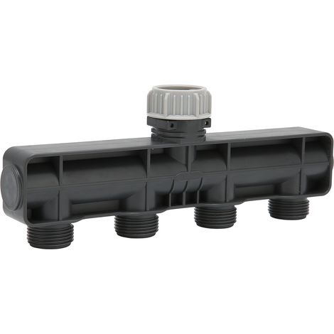 Robinet de jardin à 4 voies G3/4 femelle/mâle, vanne d'irrigation multifonctionnelle pour jardin, terrasse et ferme (1/5)