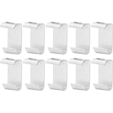 Crochets en acier en forme de C, tiges filetées M10, clips pour gaines de ventilation, crochets de plafond, lot de 10, fixation pour conduits d'air, supports de structure en acier. (1/5)