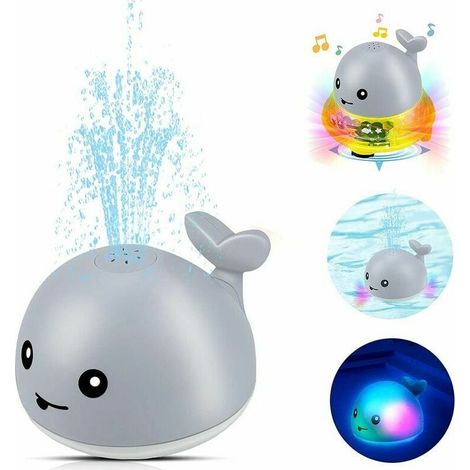 Giocattolo per il bagnetto Balena Getto d'acqua Bambino 1 2 3 anni Ragazzi e ragazze, Giochi in piscina Giocattolo da bagno Giocattoli spray con luce lampeggiante e fontana musicale, Regalo per bambin (1/5)