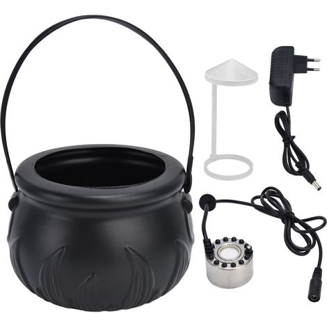 Lampe LED Halloween colorée avec effet brume, lumière d'ambiance décorative pour fête, flamme noire, prise UE, AC100-240V