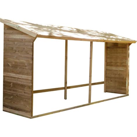 ABRI BUCHES BOIS XXL 410X114,5X203CM (1/6)