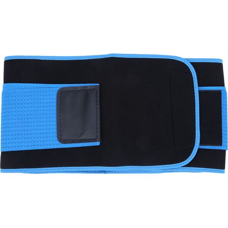 Ceinture de soutien respirante en maille pour exercices, taille ajustable, protection lombaire, bleu L (1/5)