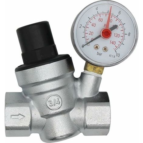 DN20 reducteur de pression d'eau 3/4 pouce regulateur de pression eau avec manomètre-LIAIKI (1/5)