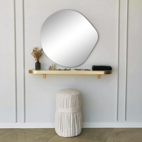 Miroir rond organique 70 cm - style scandinave CODY (1/5)