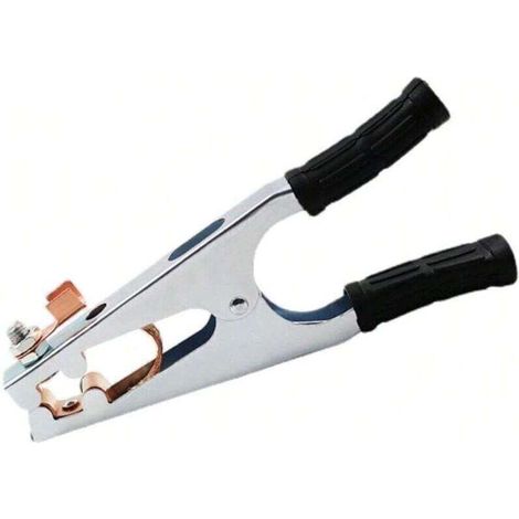 Pince de masse de soudage, pince de masse de soudage, pince de masse de soudage à l'arc avec gaine , en fer + laiton, équipement de soudage professionnel, adaptée à la plupart des machines à souder (5 (1/4)