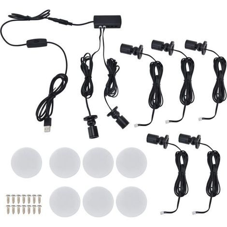 1W Vitrinenleuchte, USB-LED-Schrankleuchte, moderne Kleiderschrank-Deckenleuchte für Ankleidezimmer, Ausstellungsraum (Ein LED-Streifen mit sieben Leuchten) (1/5)