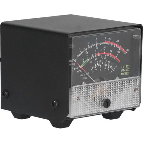 SWR-Leistungsmesser, externes S-Empfangsdisplay, elektronisches Bauteil, Metallgehäuseabdeckung FT-857 FT-897, schwarze Frontplatte (1/5)