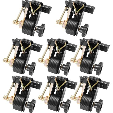 Cinghie per rack VEVOR, tubo quadrato nero, 38 mm x 2,25 m, portata massima 226,8 kg, confezione da 8, 8 pezzi (1/2)