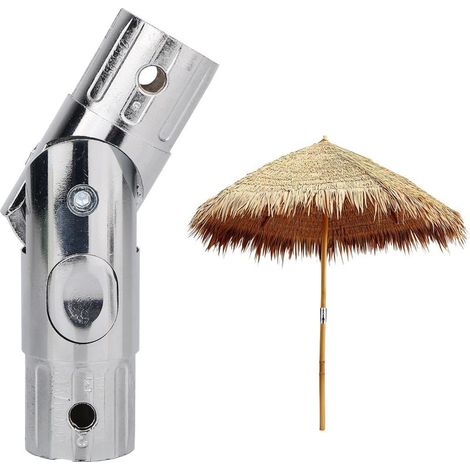 Pezzo di ricambio per ombrellone da giardino, regolazione dell'inclinazione tramite pulsante in lega di alluminio, compatibile con palo da 38 mm. (1/5)