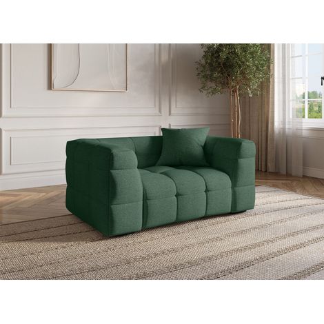 Fauteuil en tissu vert BELLA (1/5)