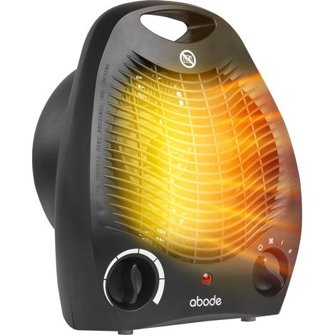 Electric Fan Heater 2000W with 2 Heat Settings, Overheat Protection & Safety Tip Over Switch, Adjustable Thermosat & Cooling Only Setting, Portable & Lightweight Black AFH1002B (1/5)