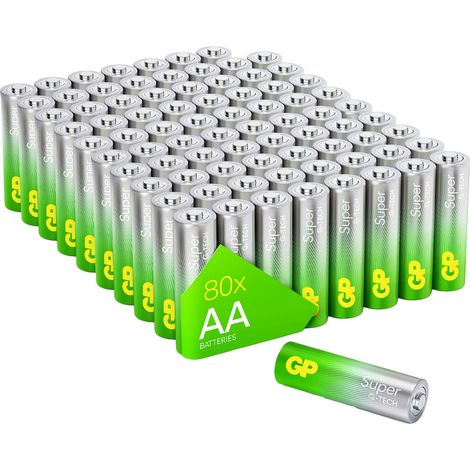 GP Super Mignon (AA)-Batterie Alkali-Mangan 1.5 V 80 St. (1/5)