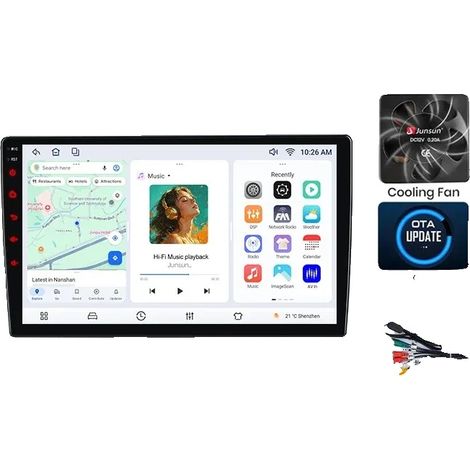 Autoradio, dimensioni del display, connettività wireless, compatibile con Ford New Transit 2009-2019, V7 (8GB 256GB) (1/2)