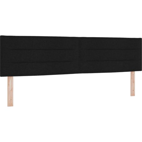 Maison Exclusive - Tête de lit LED avec bandes LED Noir 180 cm tissu
