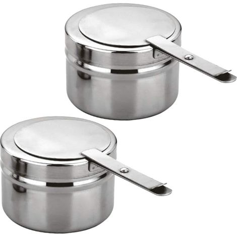 Lot de 2 réchauds à alcool solide, boîtes de combustible portables pour camping, randonnée et cuisine en extérieur