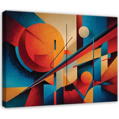 Leinwandbild Abstrakt Pop Art, moderne Wanddeko für Schlafzimmer, Wohnzimmer und Küche, hochauflösender Druck, 40 x 30 cm