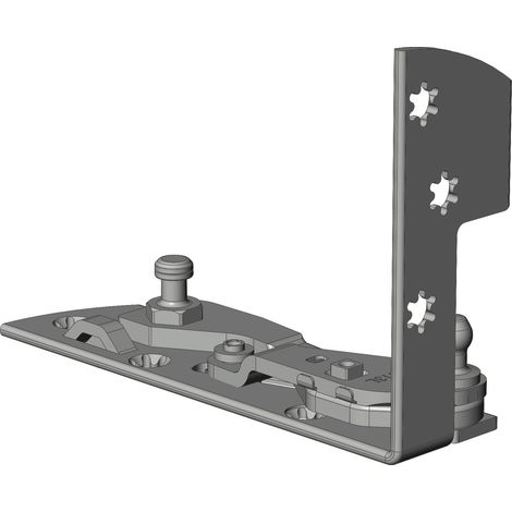 Winkhaus Ecklager activPilot Topstar - Eckumlenkung für Tür- und Fensterflügel bis 130kg - Eurofalz 29mm Versatz 13mm links, Stahl verzinkt silberfärbig